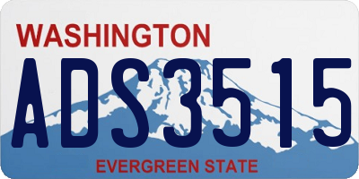 WA license plate ADS3515
