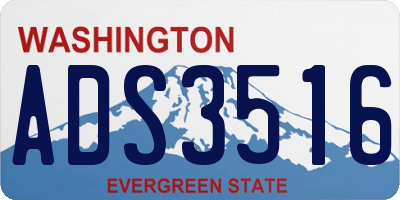 WA license plate ADS3516