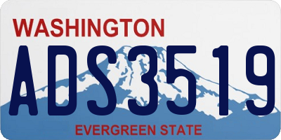 WA license plate ADS3519