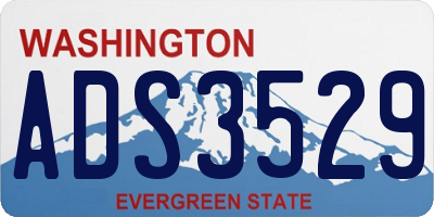 WA license plate ADS3529