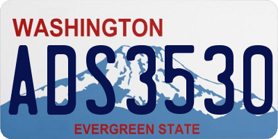 WA license plate ADS3530