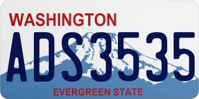 WA license plate ADS3535