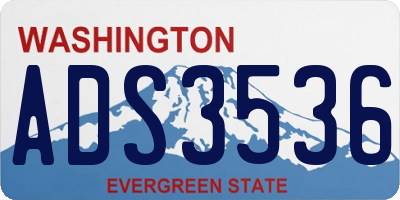 WA license plate ADS3536