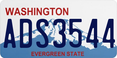 WA license plate ADS3544