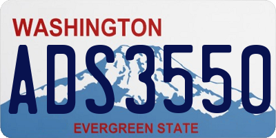 WA license plate ADS3550