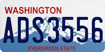 WA license plate ADS3556