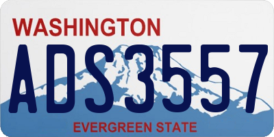 WA license plate ADS3557