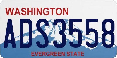 WA license plate ADS3558