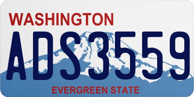 WA license plate ADS3559