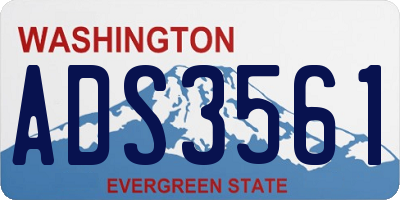 WA license plate ADS3561