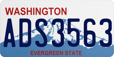 WA license plate ADS3563