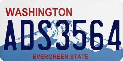 WA license plate ADS3564