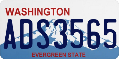 WA license plate ADS3565