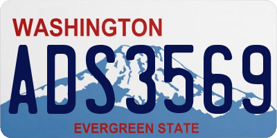 WA license plate ADS3569