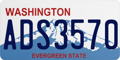 WA license plate ADS3570
