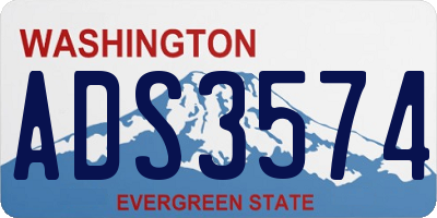 WA license plate ADS3574