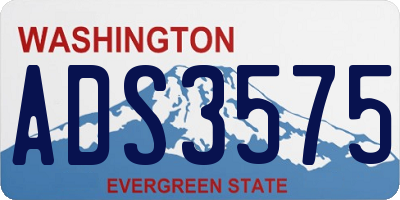 WA license plate ADS3575