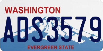 WA license plate ADS3579