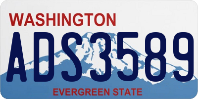 WA license plate ADS3589