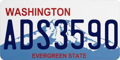 WA license plate ADS3590