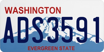 WA license plate ADS3591