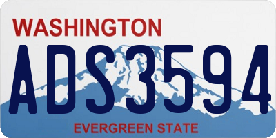 WA license plate ADS3594