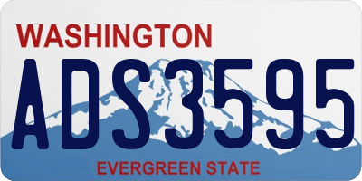 WA license plate ADS3595
