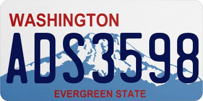WA license plate ADS3598