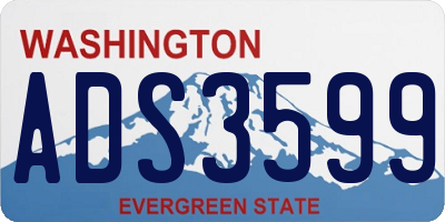 WA license plate ADS3599