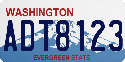 WA license plate ADT8123