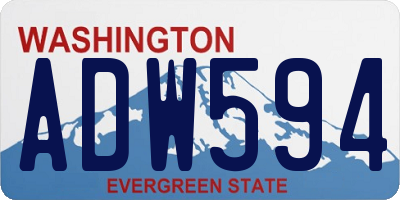 WA license plate ADW594