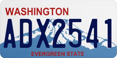 WA license plate ADX2541