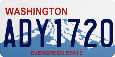 WA license plate ADY1720