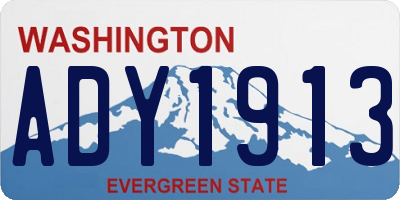 WA license plate ADY1913