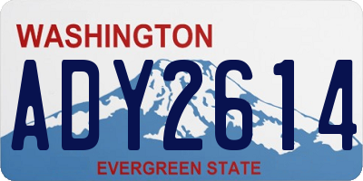 WA license plate ADY2614