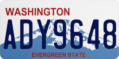 WA license plate ADY9648