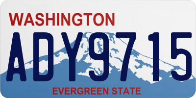 WA license plate ADY9715