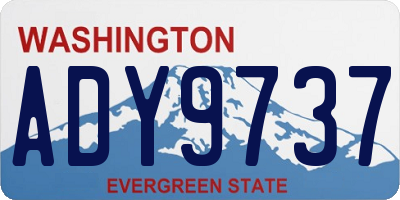 WA license plate ADY9737