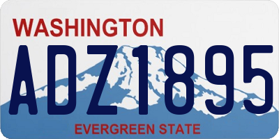 WA license plate ADZ1895