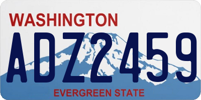 WA license plate ADZ2459