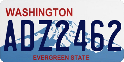 WA license plate ADZ2462