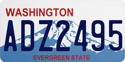 WA license plate ADZ2495