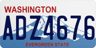 WA license plate ADZ4676