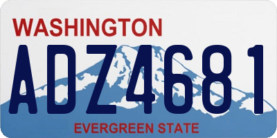 WA license plate ADZ4681