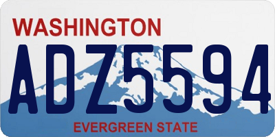 WA license plate ADZ5594