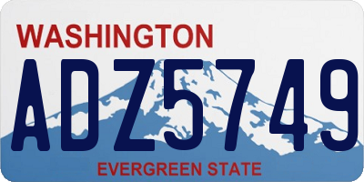 WA license plate ADZ5749
