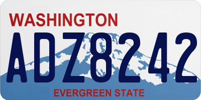 WA license plate ADZ8242