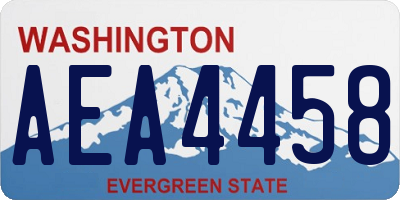 WA license plate AEA4458