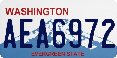 WA license plate AEA6972