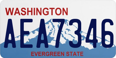 WA license plate AEA7346